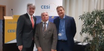 R. Wollf, président de la CESI, J-C Halter président de l'Académie Europe, K. Heeger, secrétaire général de la CESI R. Wollf, président de la CESI, J-C Halter président de l'Académie Europe, K. Heeger, secrétaire général de la CESI
